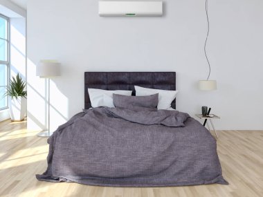 modern parlak iç mekan 3D resimleme