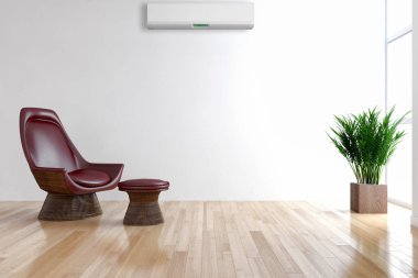 modern parlak iç mekan 3D resimleme