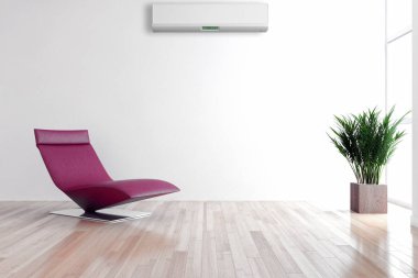 modern parlak iç mekan 3D resimleme