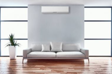 modern parlak iç mekan 3D resimleme