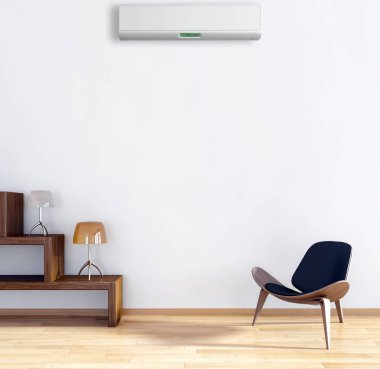 modern parlak iç mekan 3D resimleme