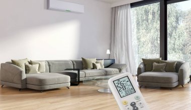 modern parlak iç mekan 3D resimleme