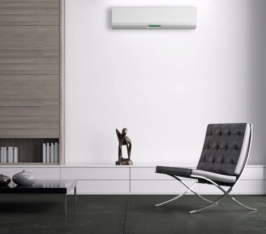 modern parlak iç mekan 3D resimleme