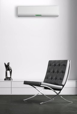 modern parlak iç mekan 3D resimleme