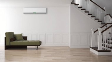 modern parlak iç mekan 3D resimleme