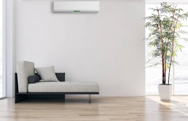 modern parlak iç mekan 3D resimleme