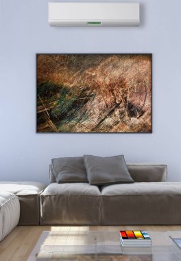 modern parlak iç mekan 3D resimleme