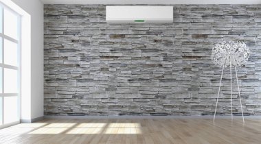 modern parlak iç mekan 3D resimleme