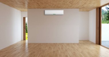 modern parlak iç mekan 3D resimleme