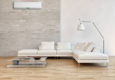 modern parlak iç mekan 3D resimleme