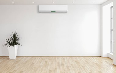 modern parlak iç mekan 3D resimleme