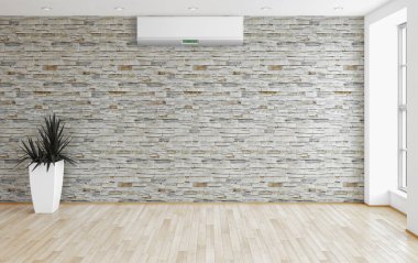 modern parlak iç mekan 3D resimleme