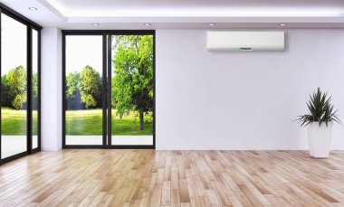 modern parlak iç mekan 3D resimleme