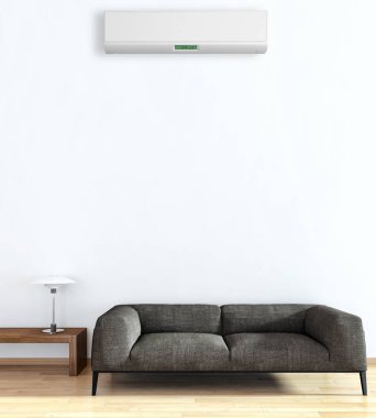 modern parlak iç mekan 3D resimleme