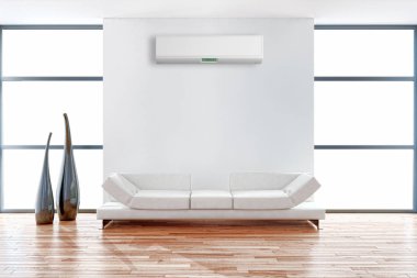 modern parlak iç mekan 3D resimleme