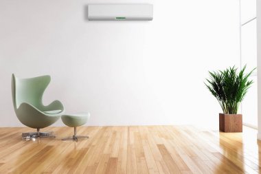 modern parlak iç mekan 3D resimleme