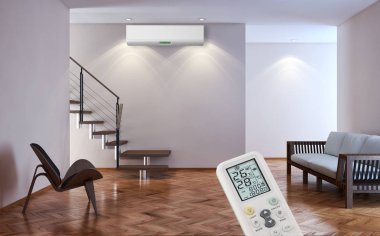 modern parlak iç mekan 3D resimleme