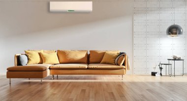 modern parlak iç mekan 3D resimleme