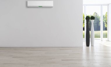 modern parlak iç mekan 3D resimleme