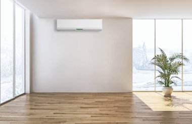 modern parlak iç mekan 3D resimleme