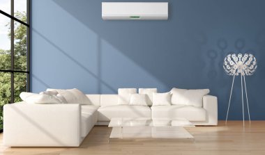 modern parlak iç mekan 3D resimleme