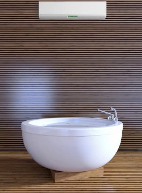 modern parlak iç mekan 3D resimleme