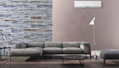 modern parlak iç mekan 3D resimleme