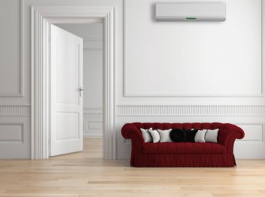 modern parlak iç mekan 3D resimleme