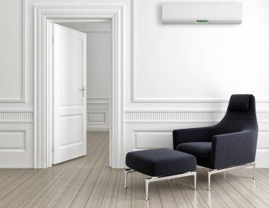 modern parlak iç mekan 3D resimleme