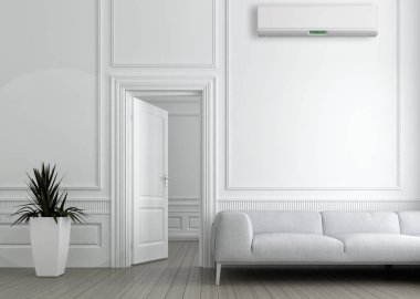 modern parlak iç mekan 3D resimleme