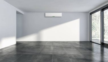 modern parlak iç mekan 3D resimleme