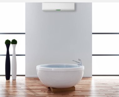 modern parlak iç mekan 3D resimleme