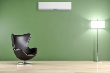 modern parlak iç mekan 3D resimleme