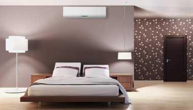 modern parlak iç mekan 3D resimleme