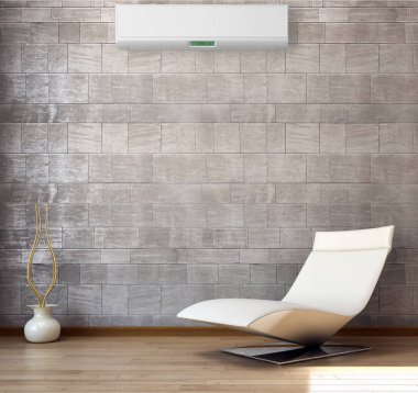 modern parlak iç mekan 3D resimleme