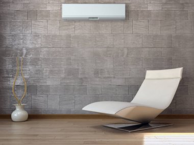 modern parlak iç mekan 3D resimleme