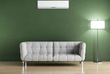 modern parlak iç mekan 3D resimleme