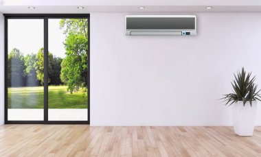 modern parlak iç mekan 3D resimleme