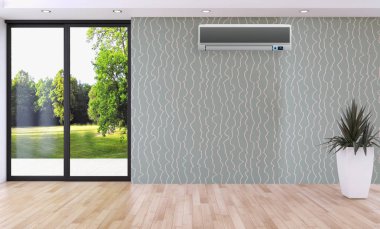 modern parlak iç mekan 3D resimleme