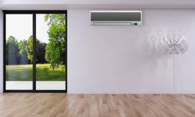 modern parlak iç mekan 3D resimleme