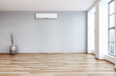 modern parlak iç mekan 3D resimleme