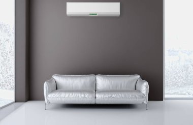 modern parlak iç mekan 3D resimleme