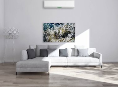 modern parlak iç mekan 3D resimleme