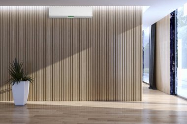 modern parlak iç mekan 3D resimleme