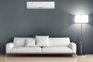 modern parlak iç mekan 3D resimleme