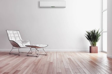 modern parlak iç mekan 3D resimleme