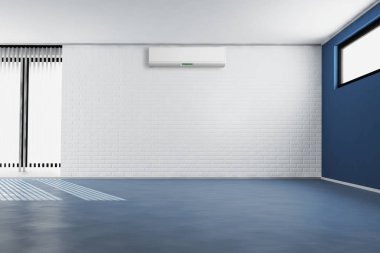 modern parlak iç mekan 3D resimleme