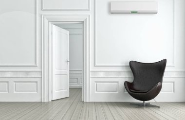 modern parlak iç mekan 3D resimleme