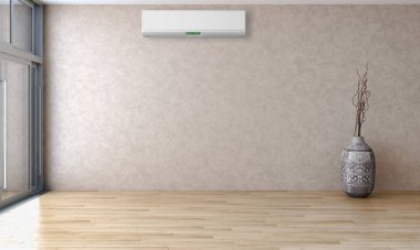 modern parlak iç mekan 3D resimleme