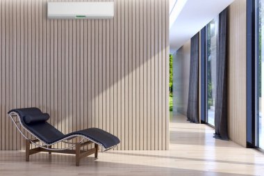 modern parlak iç mekan 3D resimleme